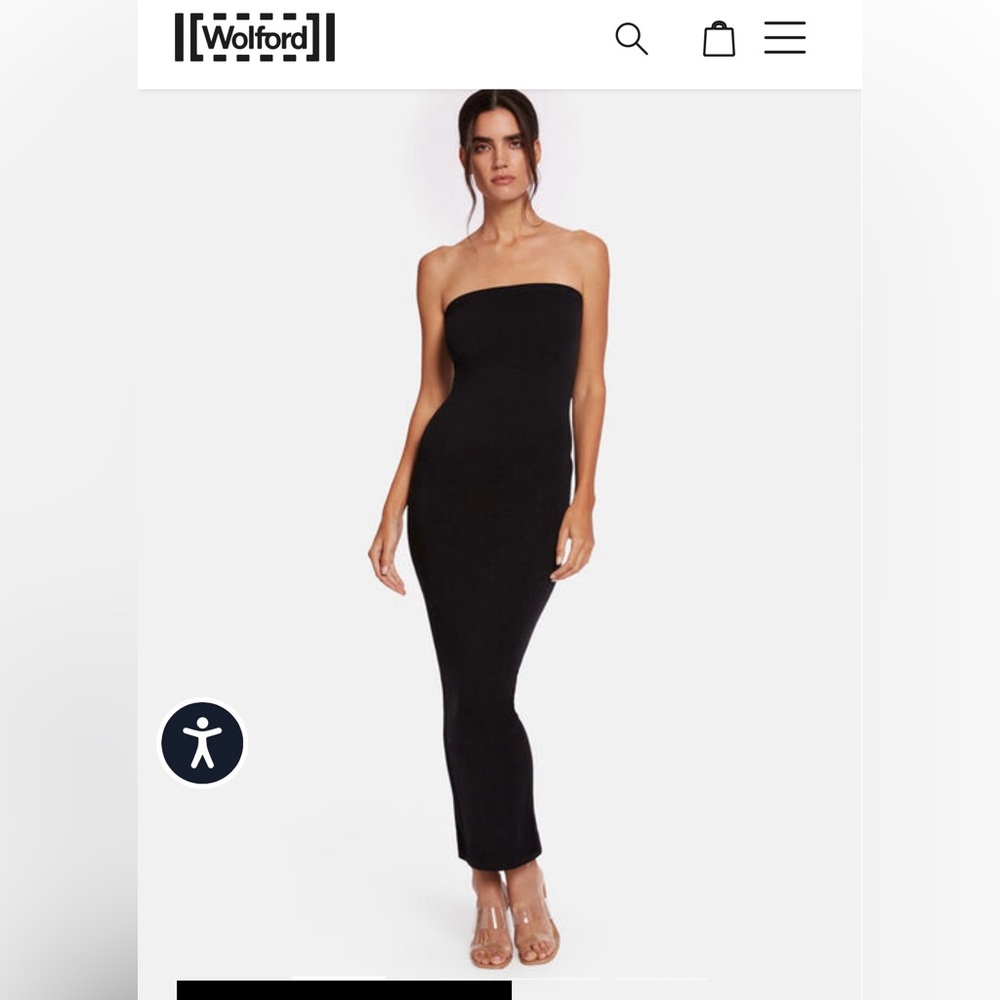 Wolford Elegant Black Strapless Dress S